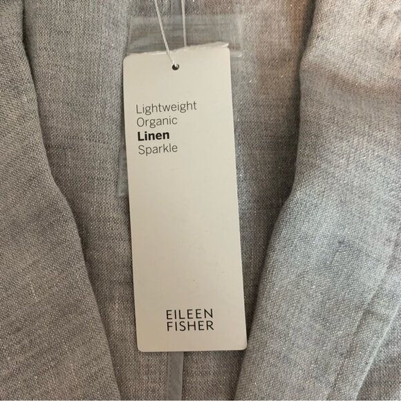 NWT Eileen fisher gray linen Blazer Size XS Petite - Picture 8 of 13